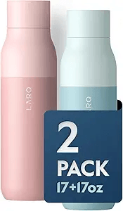 LARQ self-cleaning water bottle purifying water with UV-C LED technology