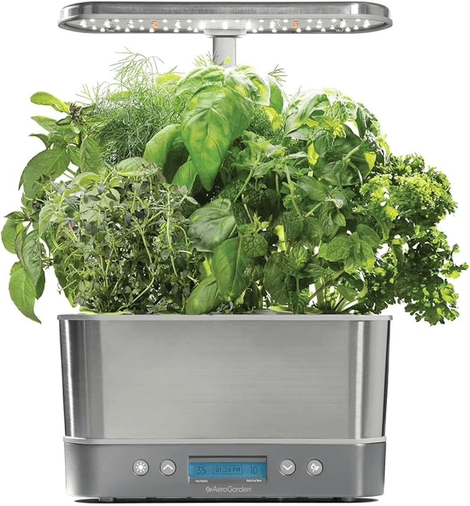 AeroGarden smart indoor herb garden with LED lighting system growing fresh herbs